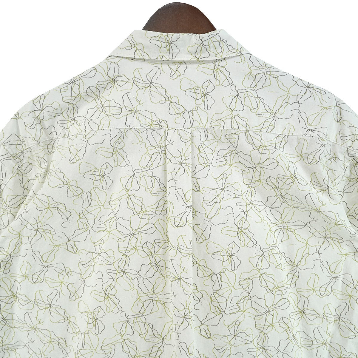 03SS FLOWER PATTERN SHIRT オールドステューシー OLD STUSSYラインアート 線画 花 フラワー 総柄 ポケット ロゴ ピスタグ 半袖 シャツ