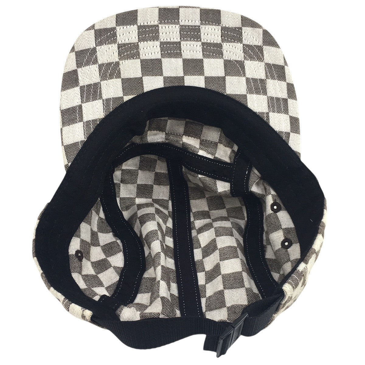 Supreme 18SS Checker Board Camp Capチェッカーボード ボックスロゴ キャンプ キャップ 帽子 古着・中古-5枚目のアイテム画像