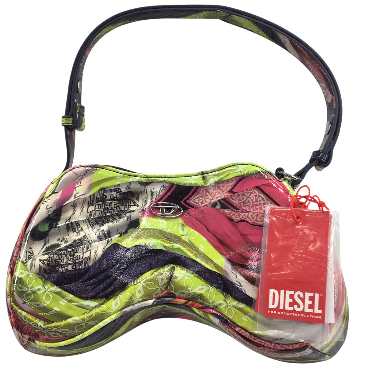 DIESEL by Glenn Martens 25SS Play Crossbody Bag オールオーバー・グラフィックプリント Dロゴプレイ コントローラー クロスボディ バッグ 鞄 古着・中古-3枚目のアイテム画像