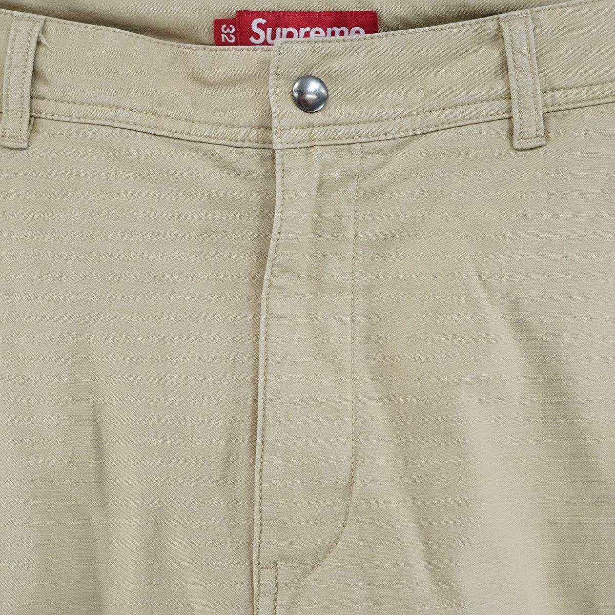 Supreme 25SS Cargo Short 6ポケット ダブルシートロゴ 織りネームタグ アジャスターベルト リラックスフィット カーゴ ハーフ パンツ ショーツ 古着・中古-3枚目のアイテム画像
