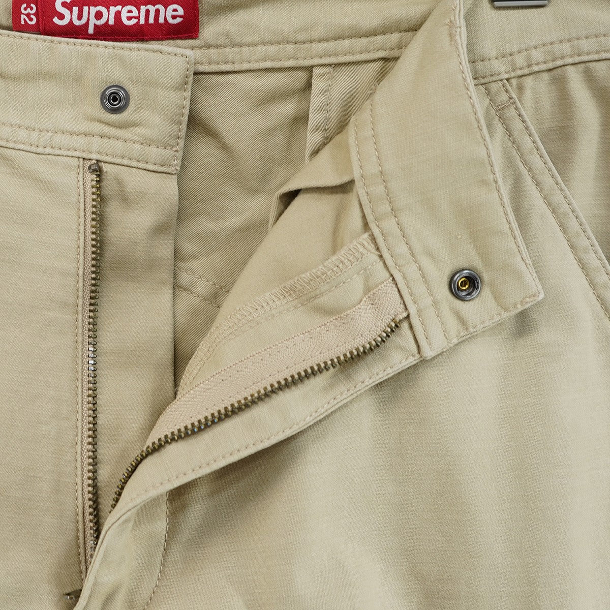 Supreme 25SS Cargo Short 6ポケット ダブルシートロゴ 織りネームタグ アジャスターベルト リラックスフィット カーゴ ハーフ パンツ ショーツ 古着・中古-4枚目のアイテム画像