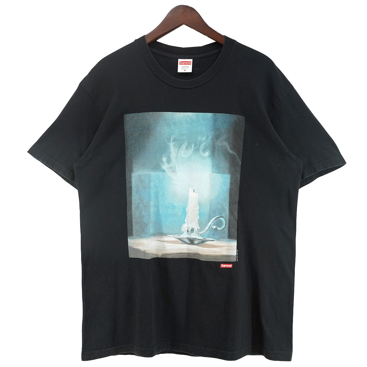 Supreme 21SS Fuck Tee ダン・コーレン Dan Colen Boo Fuck’n Hooキャンドル 煙 ファック スモール ボックスロゴ プリント 半袖 Tシャツ 古着・中古-1枚目のアイテム画像