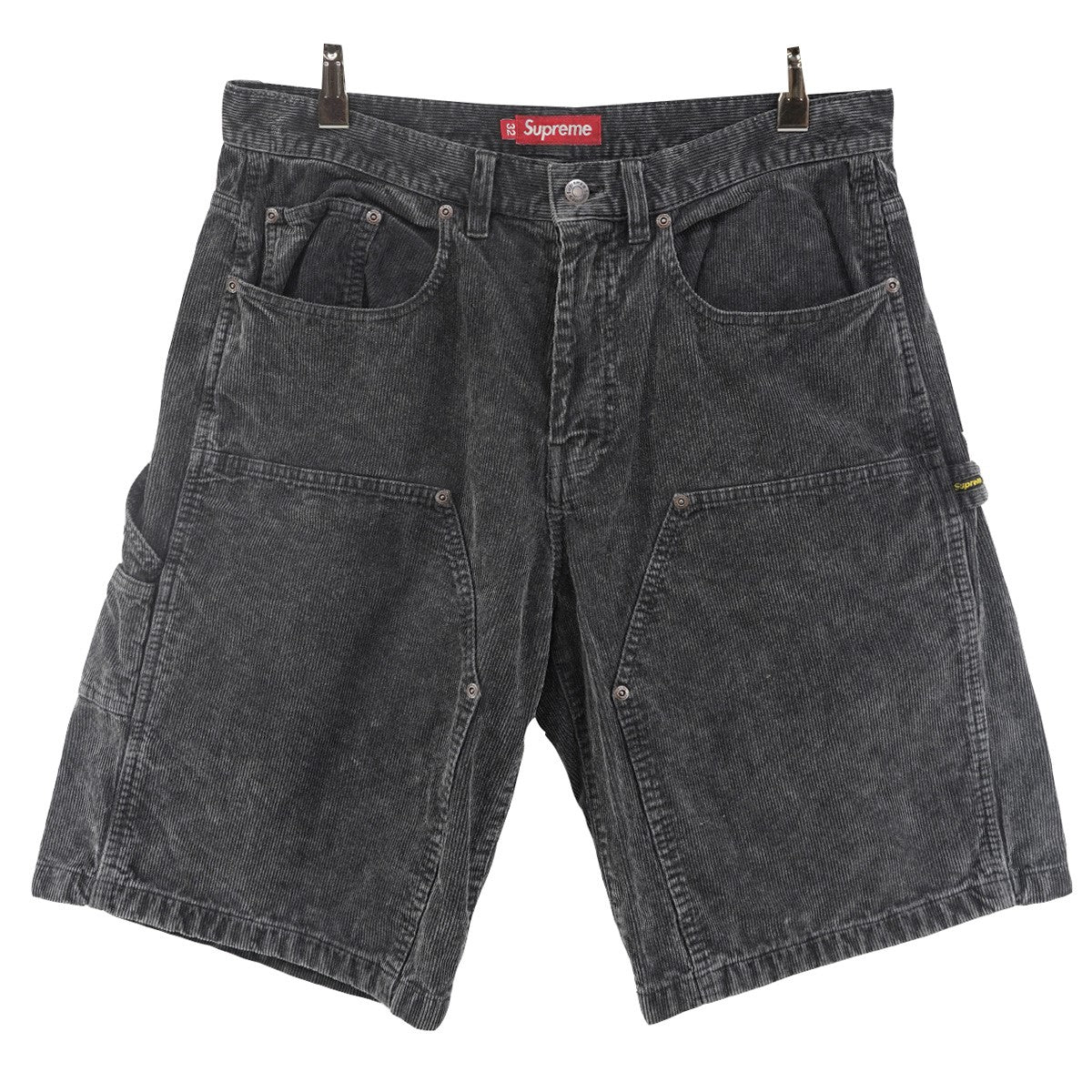 Supreme 24SS Washed Corduroy Double Knee Painter Short ウォッシュ加工コーデュロイ ダブルニー ペインター ロゴ バギーシルエット ハーフ パンツ ショーツ 古着・中古-1枚目のアイテム画像