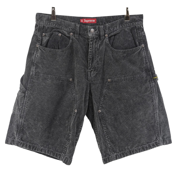 Supreme コーデュロイ　ペインターハーフパンツ ブラック　32 Supreme(シュプリーム) 24SS Washed Corduroy Double Knee Painter