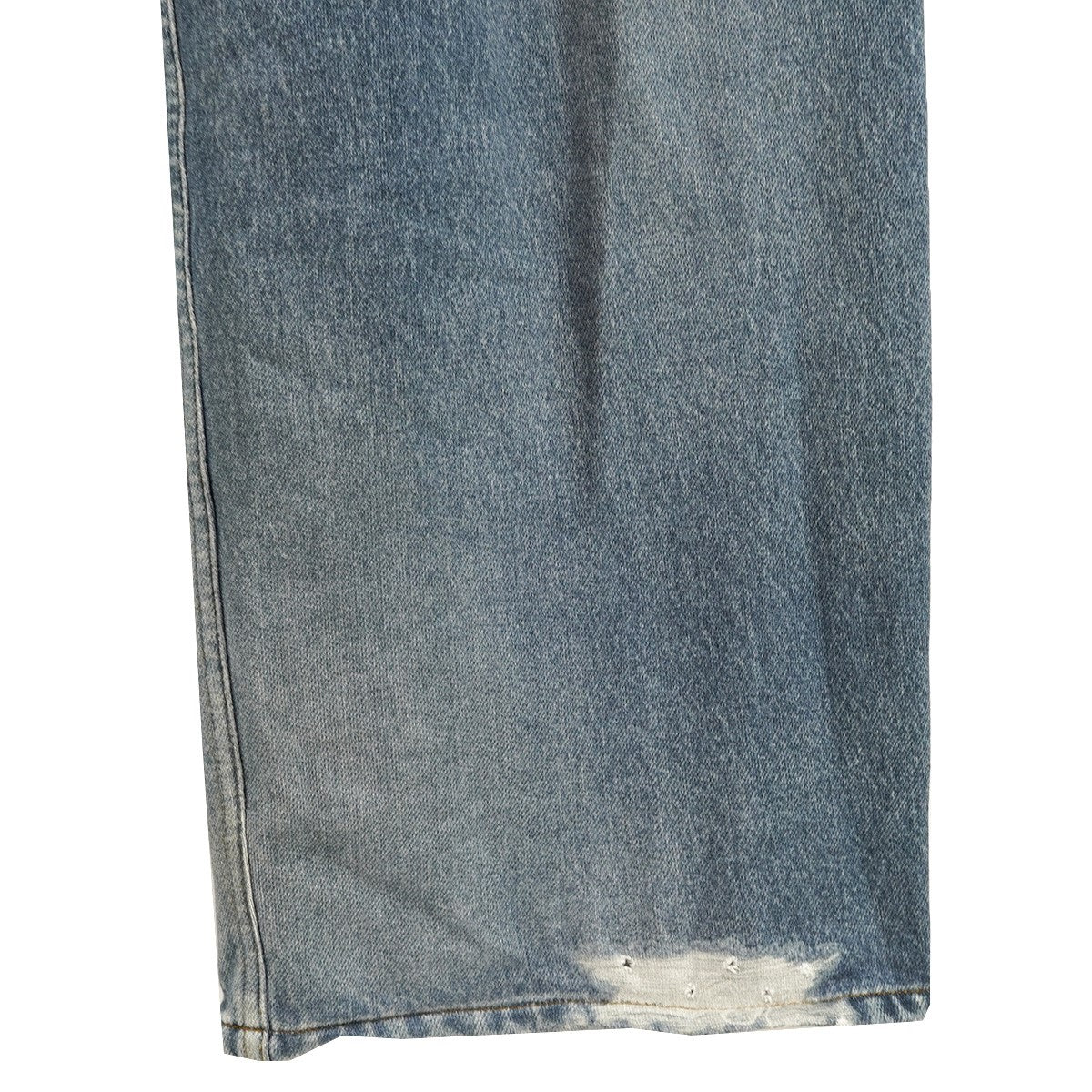 BALENCIAGA 23AW Trompe L’?il Jeans デムナ期トロンプルイユ ダメージ デニム バギー ワイド ストレート スウェット ジーンズ パンツ 古着・中古-6枚目のアイテム画像