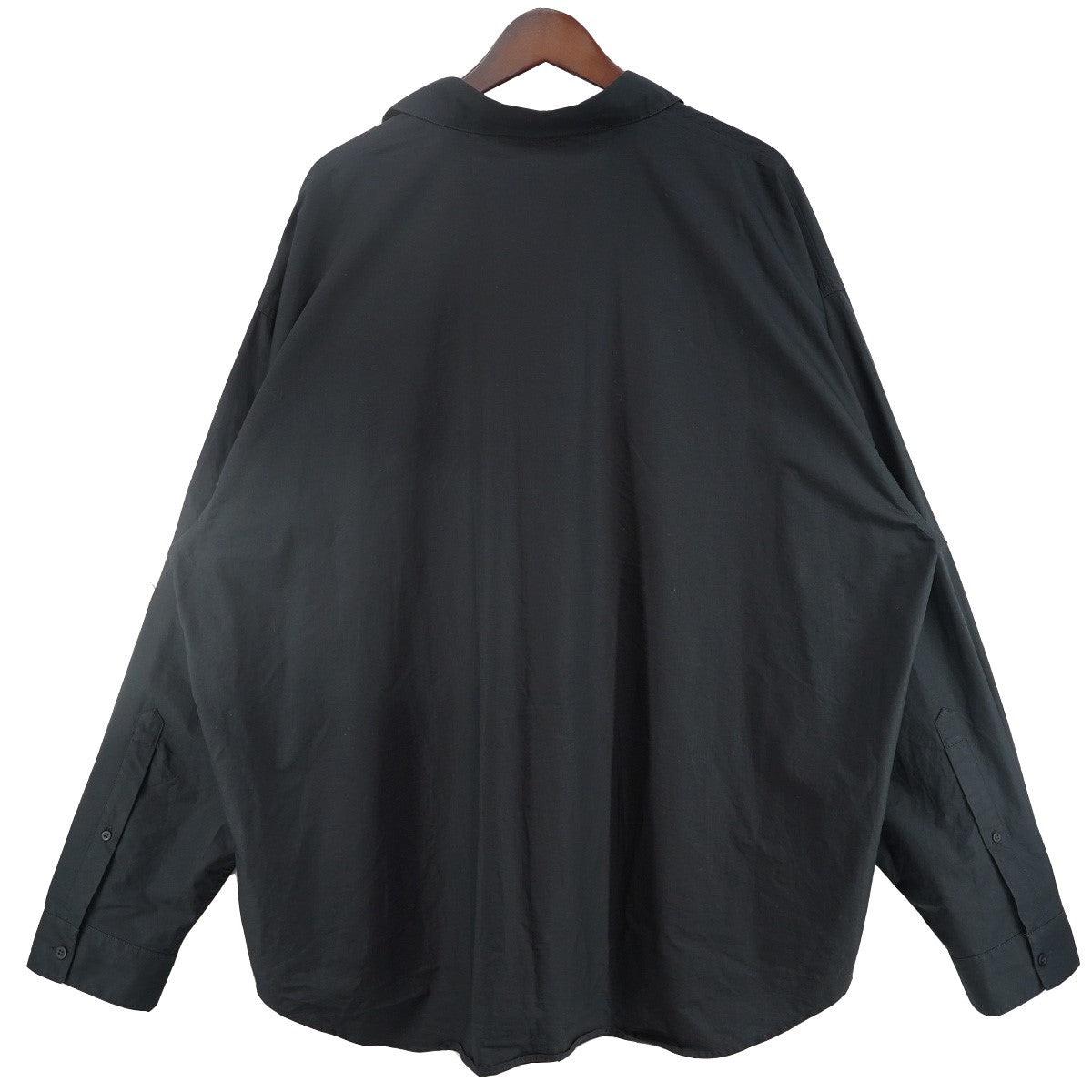 BALENCIAGA 24AW BB PATCH OVERSIZED SHIRT IN BLACKロゴ パッチ オーバーサイズ シャツ 古着・中古-3枚目のアイテム画像