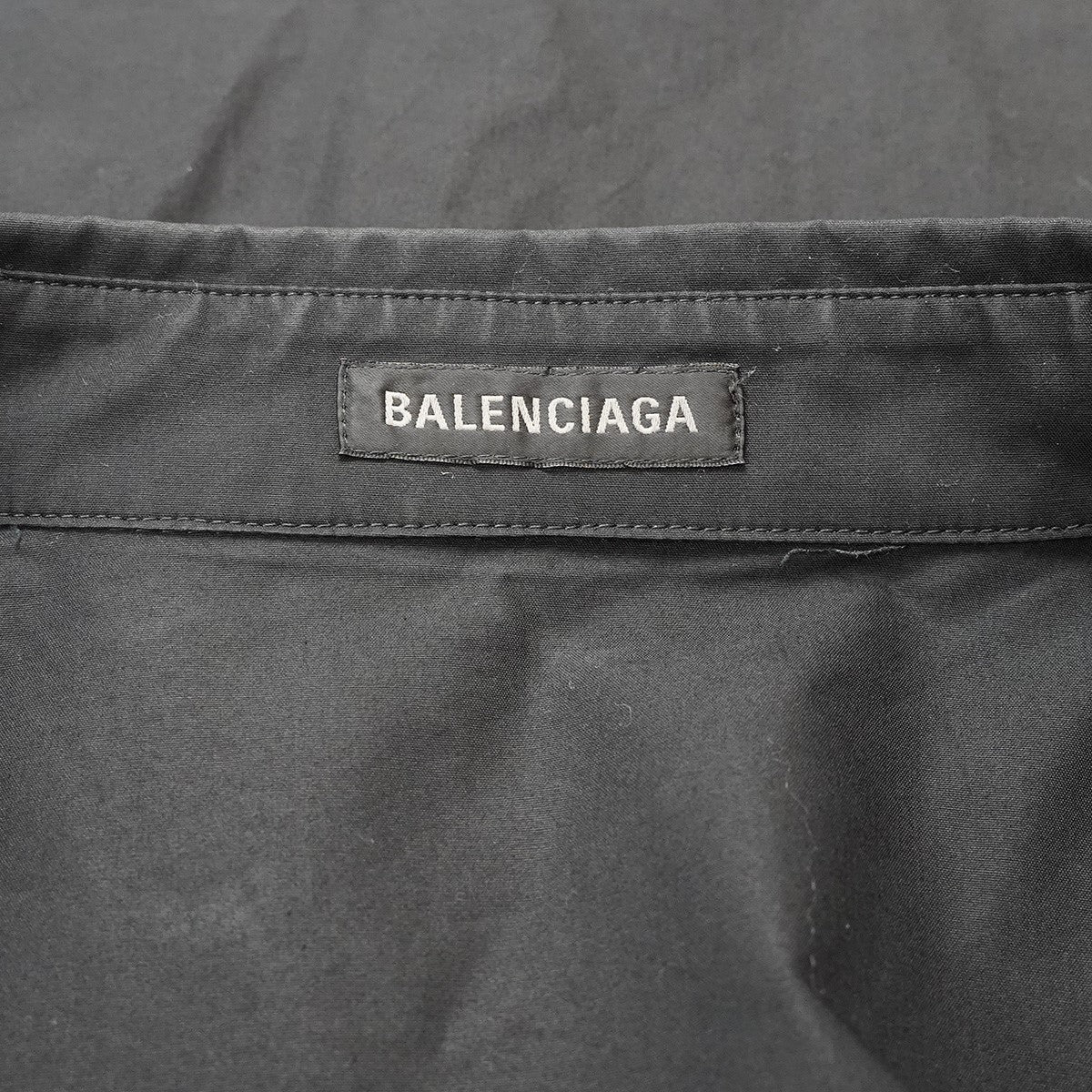 BALENCIAGA 24AW BB PATCH OVERSIZED SHIRT IN BLACKロゴ パッチ オーバーサイズ シャツ 古着・中古-5枚目のアイテム画像