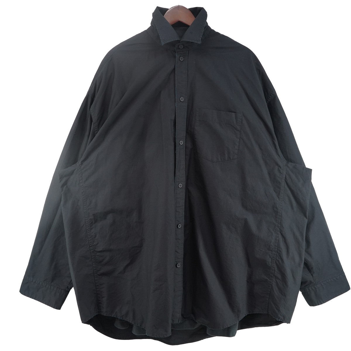 BALENCIAGA 24AW Unity Sports Icon Layered Shirt Oversizedデストロイ ダメージ 加工 ロゴ Tシャツ ドッキング レイヤード オーバーサイズ シャツ 古着・中古-6枚目のアイテム画像