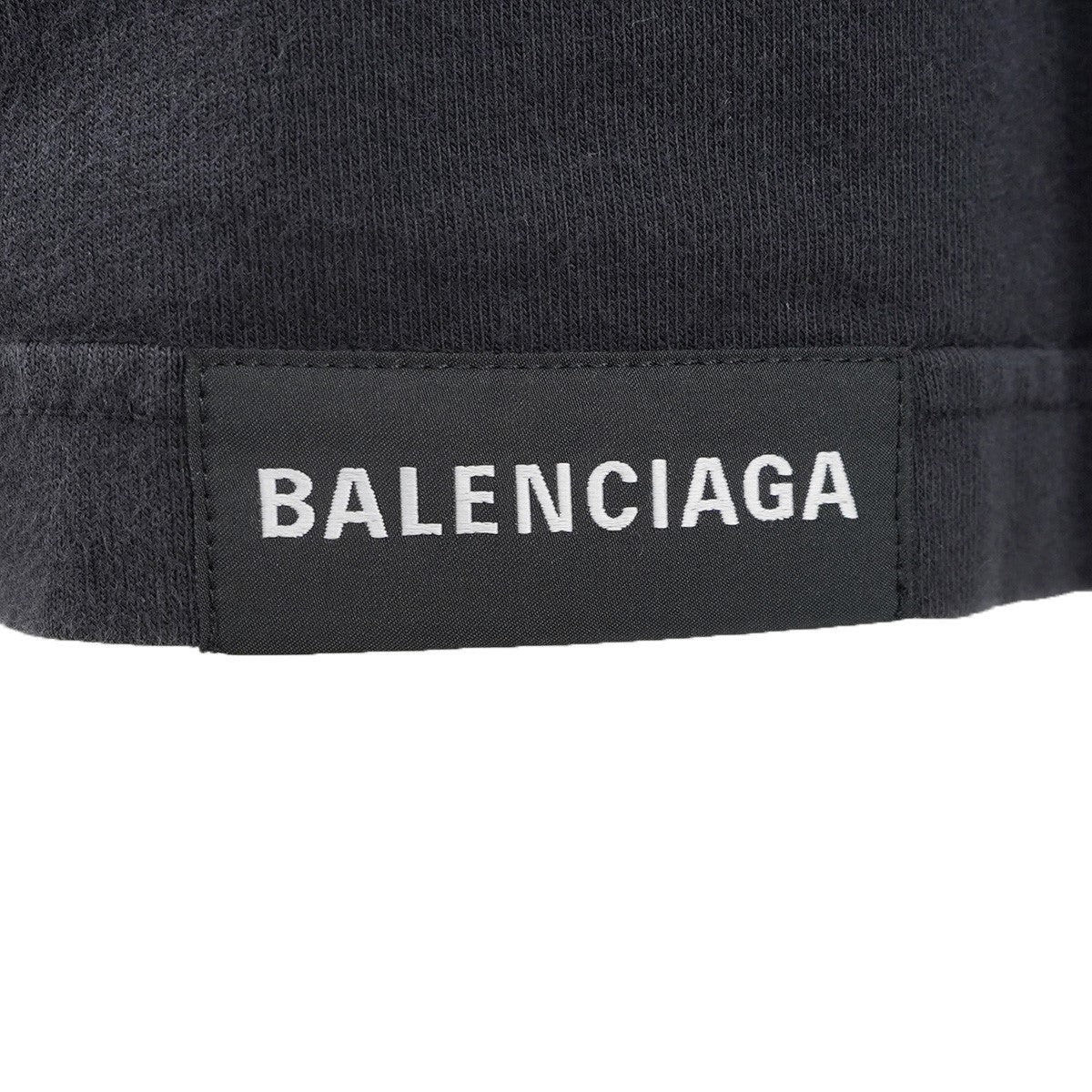 BALENCIAGA 21SS Back Label Oversized Long Sleeve Tee フェード Vintage ヴィンテージ加工バックラベル ロゴ オーバーサイズ 長袖 ロングスリーブ Tシャツ 古着・中古-2枚目のアイテム画像