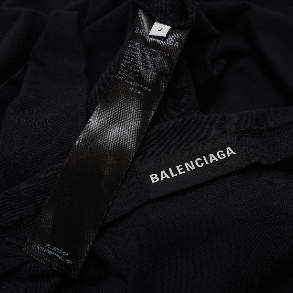 BALENCIAGA 21SS Back Label Oversized Long Sleeve Tee フェード Vintage ヴィンテージ加工バックラベル ロゴ オーバーサイズ 長袖 ロングスリーブ Tシャツ 古着・中古-6枚目のアイテム画像