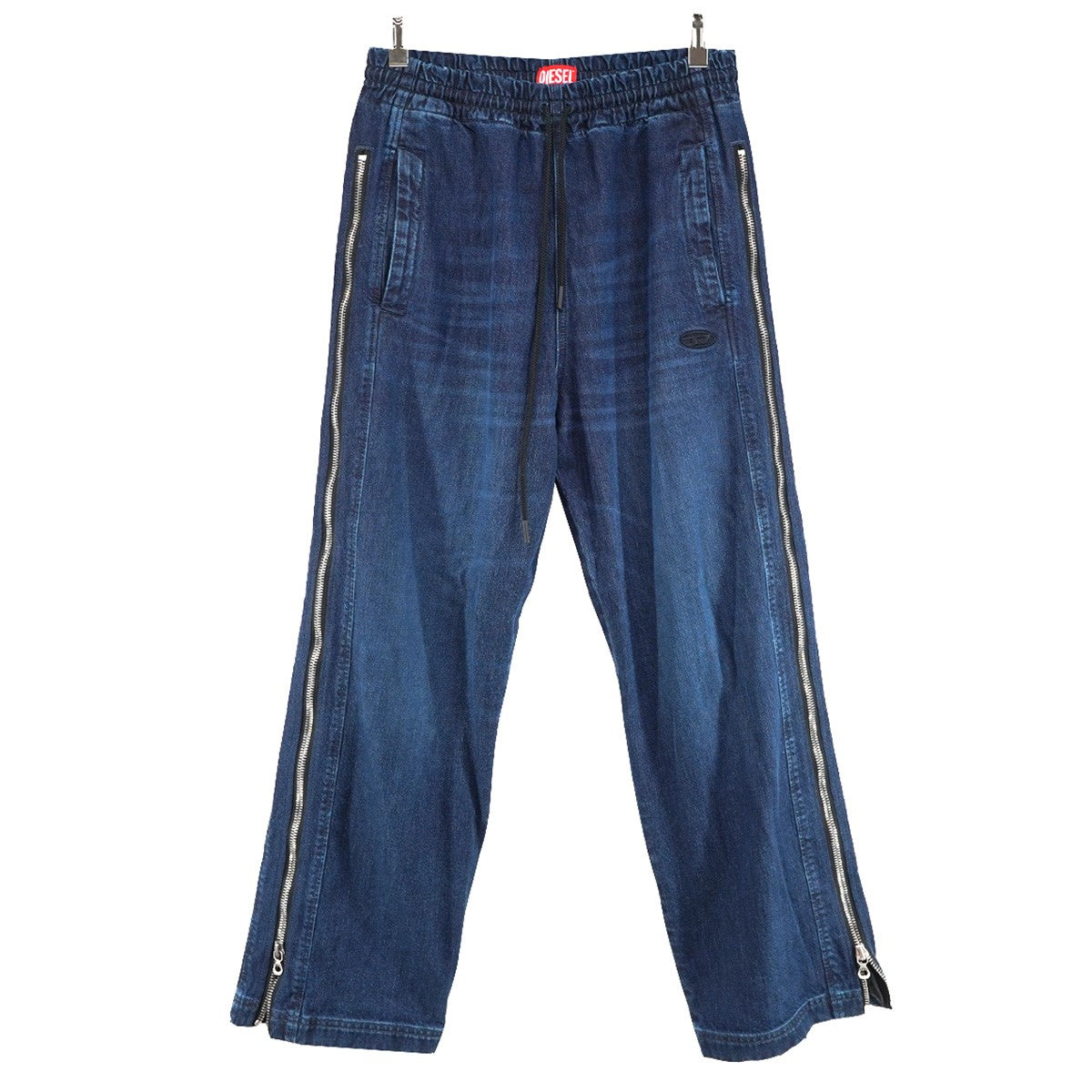 23AW D-MARTIAN-PLUS-S SPECIAL EDITION TOKYO SHIBUYA 2024 限定フルジップ インサート ロゴ ルーズフィット トラック イージー デニム パンツ