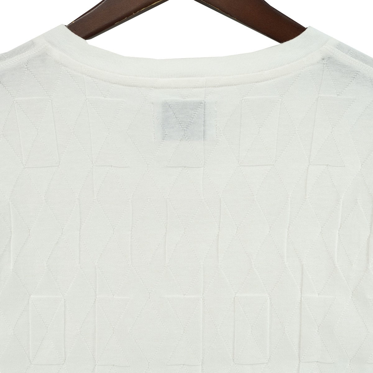パネルリンクス 幾何学模様 ジャガード  Vネック 半袖 Tシャツ