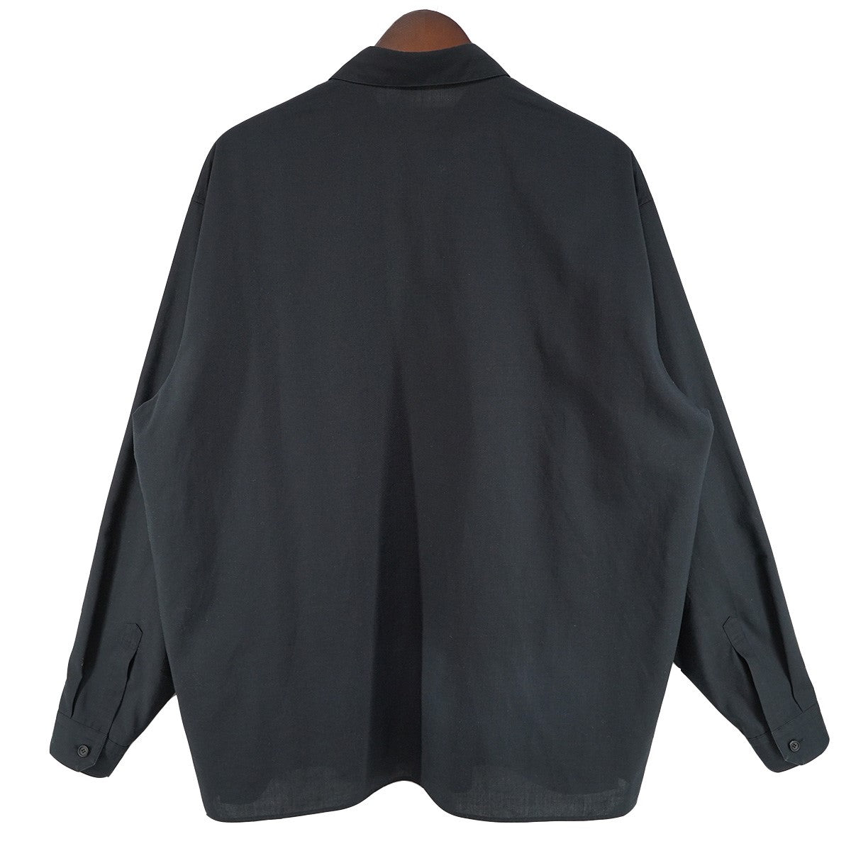 26SS THE PERFECT SHIRT スパンポリエステル裏前立て ドレープ ドロップショルダー レギュラーカラー 開襟 長袖 シャツ