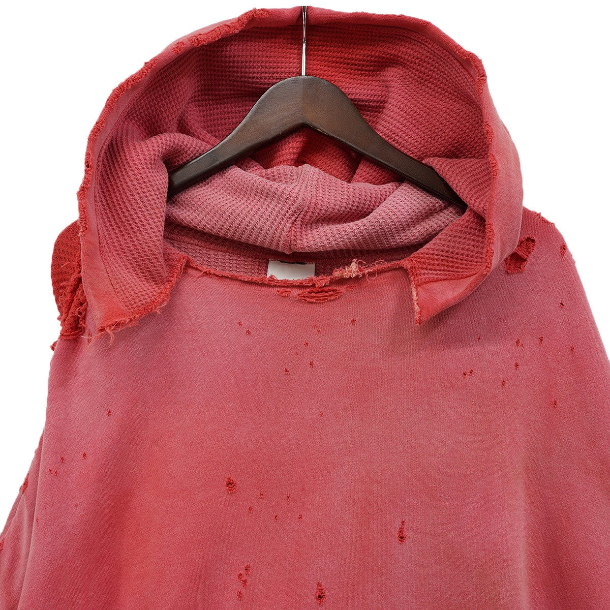 24AW GRUNGE DOUBLE FACE HOODIE (RED) ヴィンテージ Vintage ダメージ加工ダブルフェイス フーディー パーカー