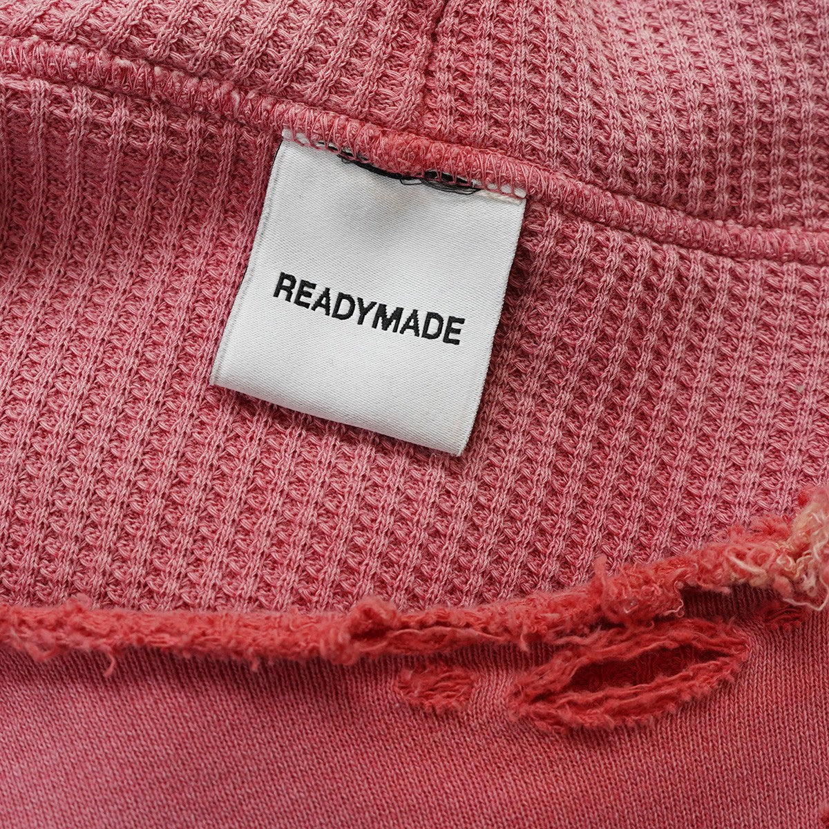 24AW GRUNGE DOUBLE FACE HOODIE (RED) ヴィンテージ Vintage ダメージ加工ダブルフェイス フーディー パーカー
