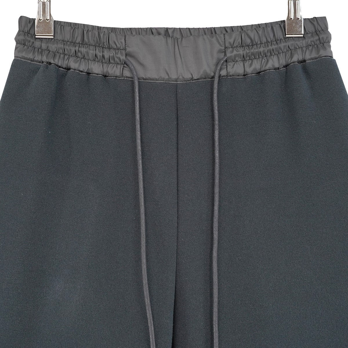 26SS Sponge Sweat Pants スポンジスウェット生地異素材ドッキング ギャザー ワイド テーパード イージー スウェット パンツ
