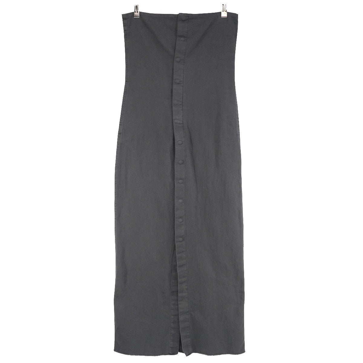 22AW THIN CANVAS SNAP DRESS No．226ウォッシュ加工 スナップボタン 裾カットオフ ノースリーブ スリーブレス ロング マキシ ワンピース