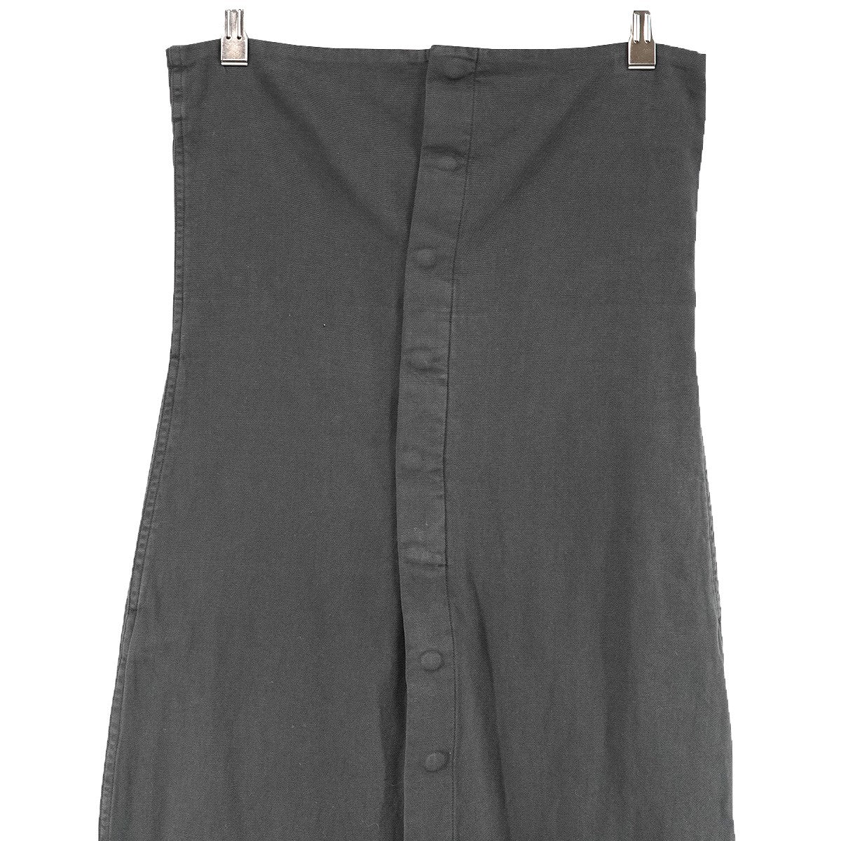 22AW THIN CANVAS SNAP DRESS No．226ウォッシュ加工 スナップボタン 裾カットオフ ノースリーブ スリーブレス ロング マキシ ワンピース