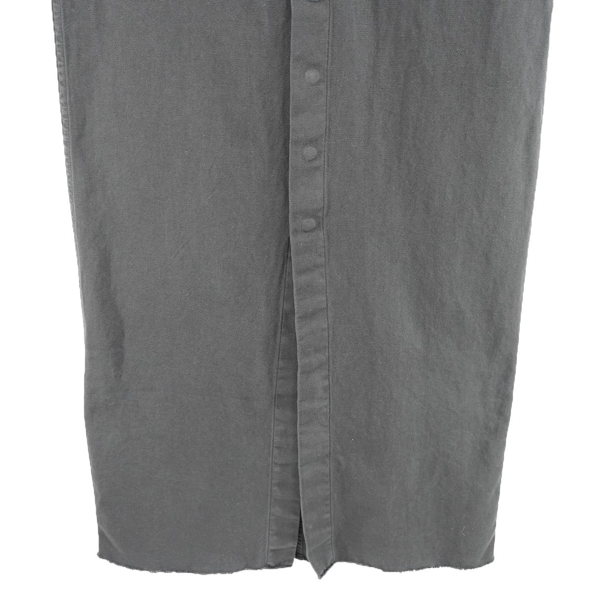 22AW THIN CANVAS SNAP DRESS No．226ウォッシュ加工 スナップボタン 裾カットオフ ノースリーブ スリーブレス ロング マキシ ワンピース