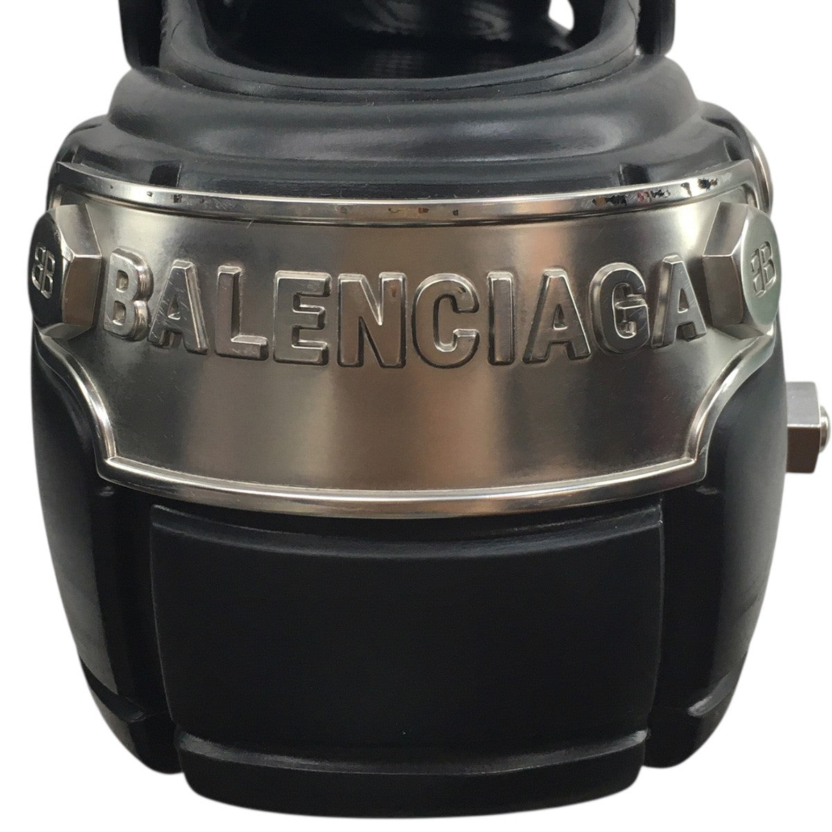 Crocs x Balenciaga Hardcrocs Slide コラボメタル プレート ロゴ 厚底 ハードクロックス サンダル