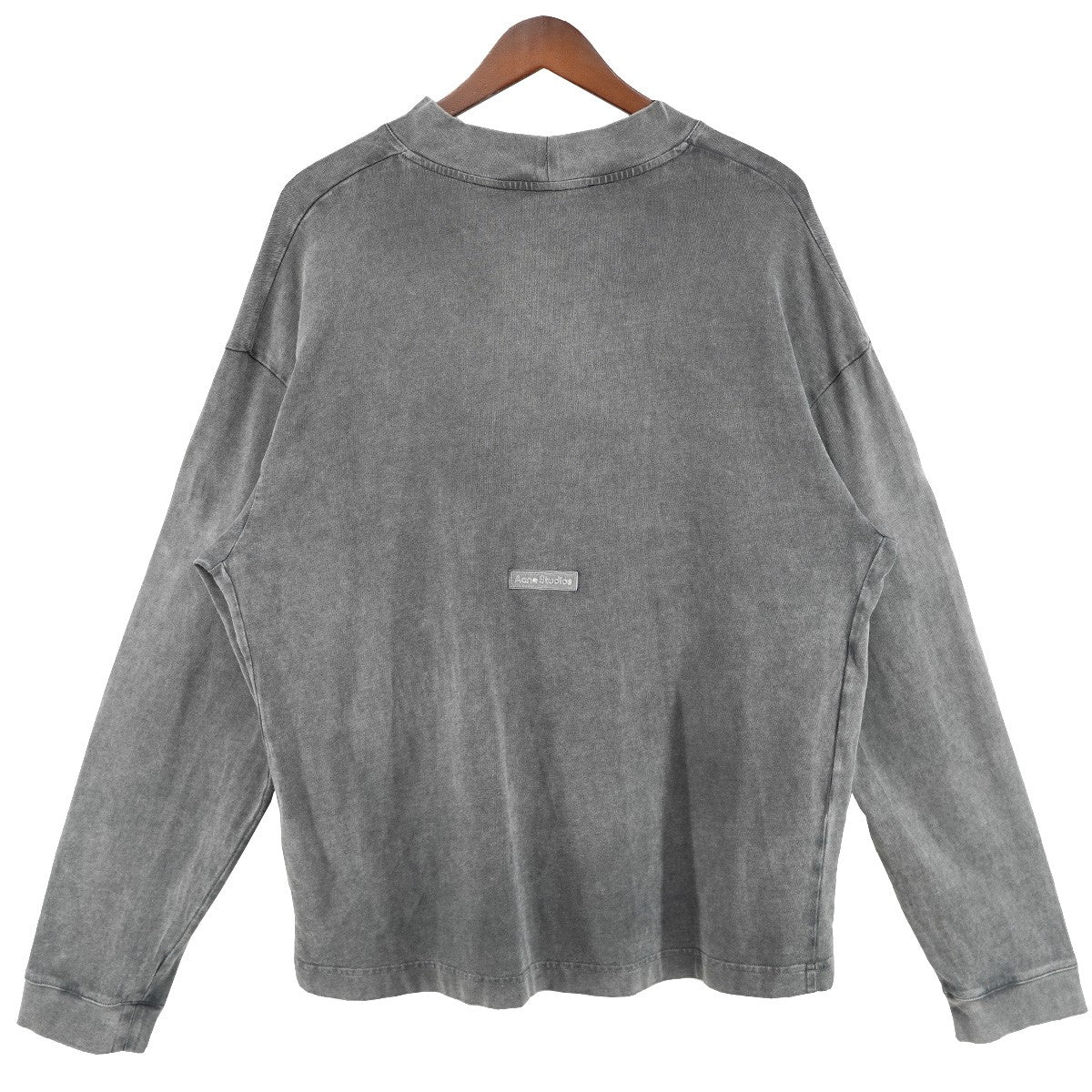 24SS Relaxed rubber logo T-shirt リラックス ラバー ロゴ Tシャツウォッシュ ユーズド加工 ドロップショルダー 長袖 ロンT ロングスリーブ