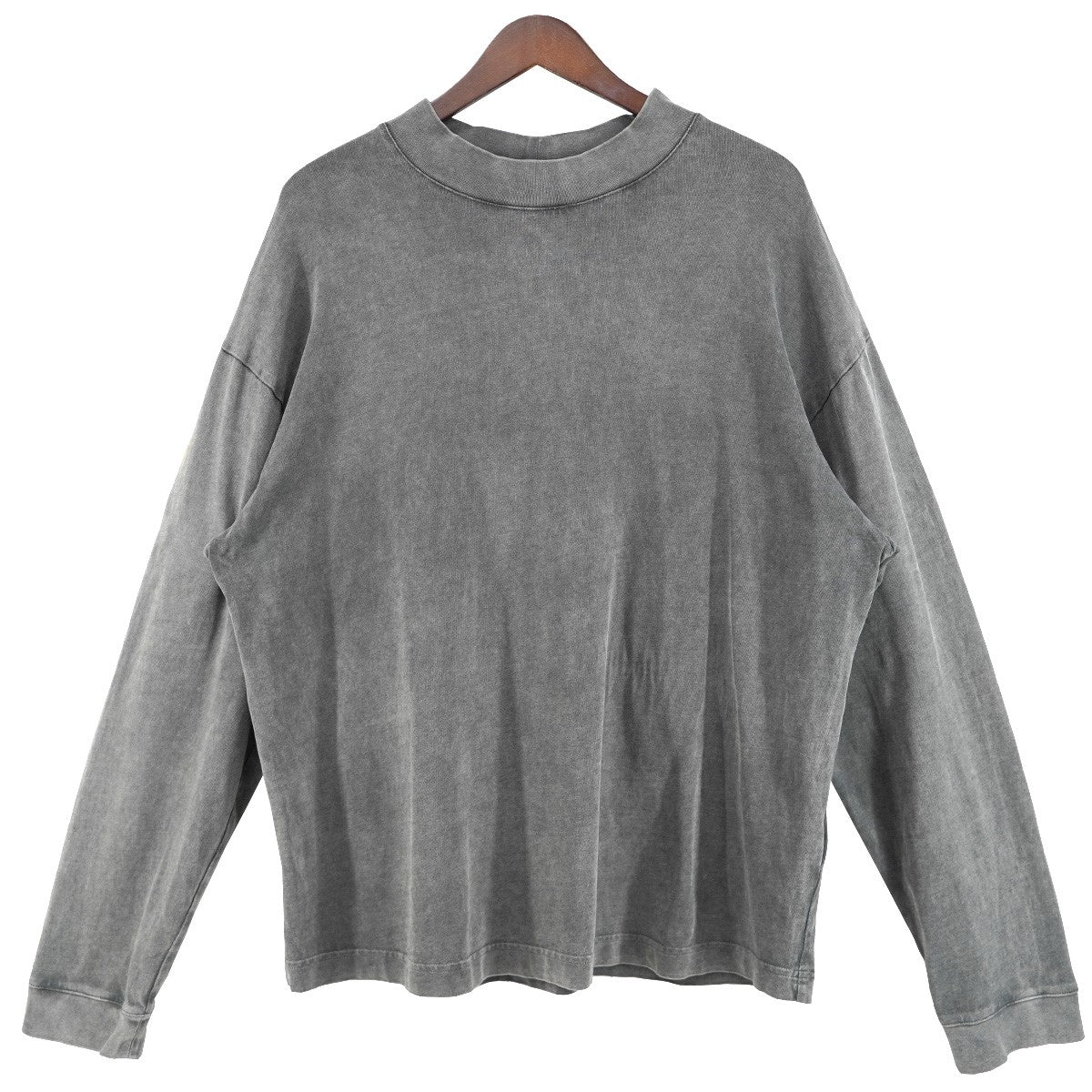 24SS Relaxed rubber logo T-shirt リラックス ラバー ロゴ Tシャツウォッシュ ユーズド加工 ドロップショルダー 長袖 ロンT ロングスリーブ