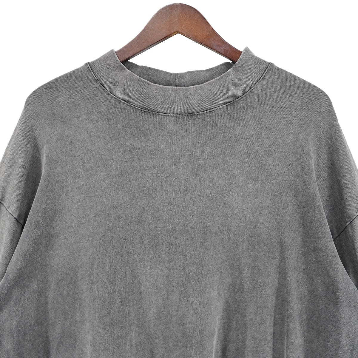 24SS Relaxed rubber logo T-shirt リラックス ラバー ロゴ Tシャツウォッシュ ユーズド加工 ドロップショルダー 長袖 ロンT ロングスリーブ