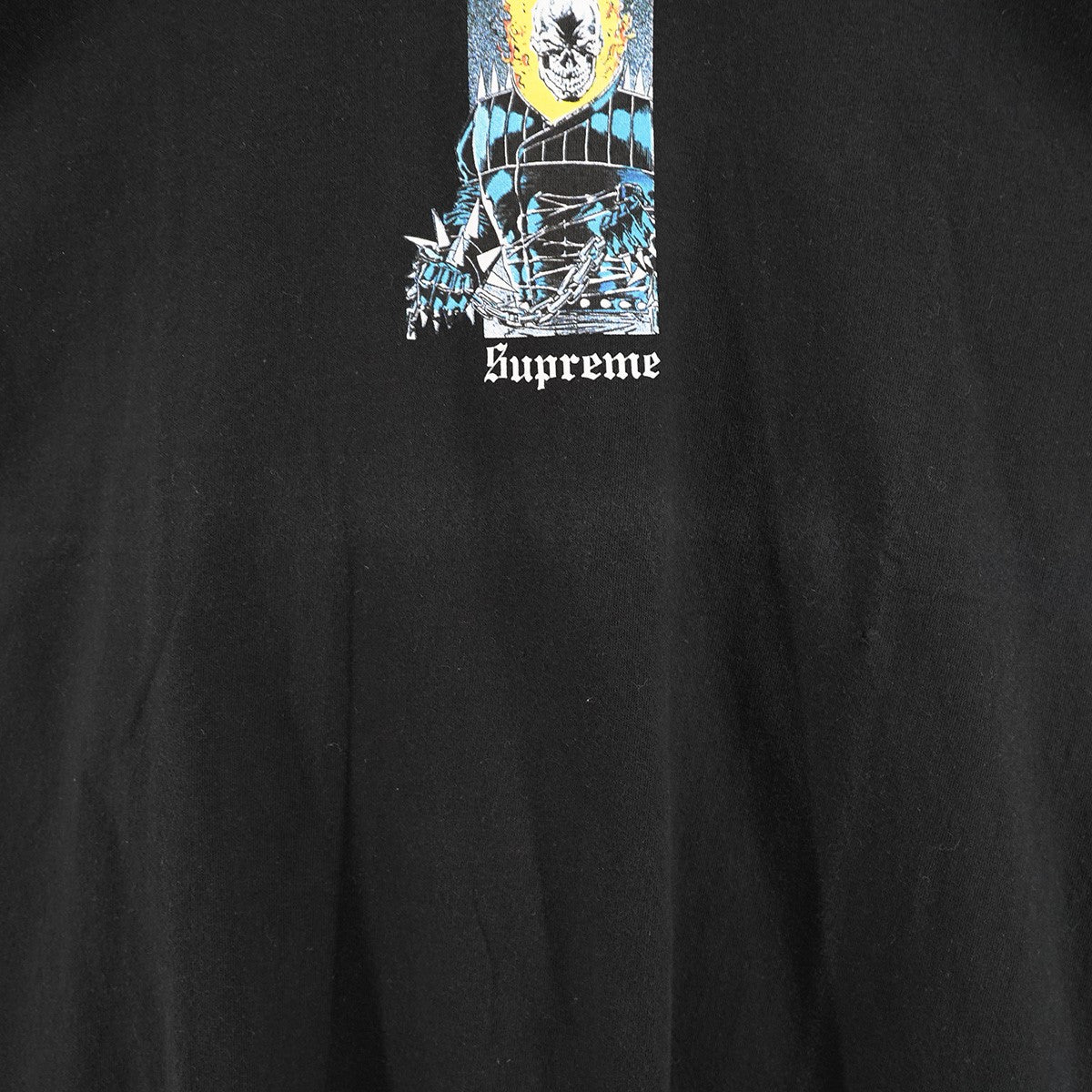 19SS Ghost Rider Tee コラボ MARVELマーベル ゴーストライダー スカル フレイム オールドイングリッシュ ロゴ  Tシャツ