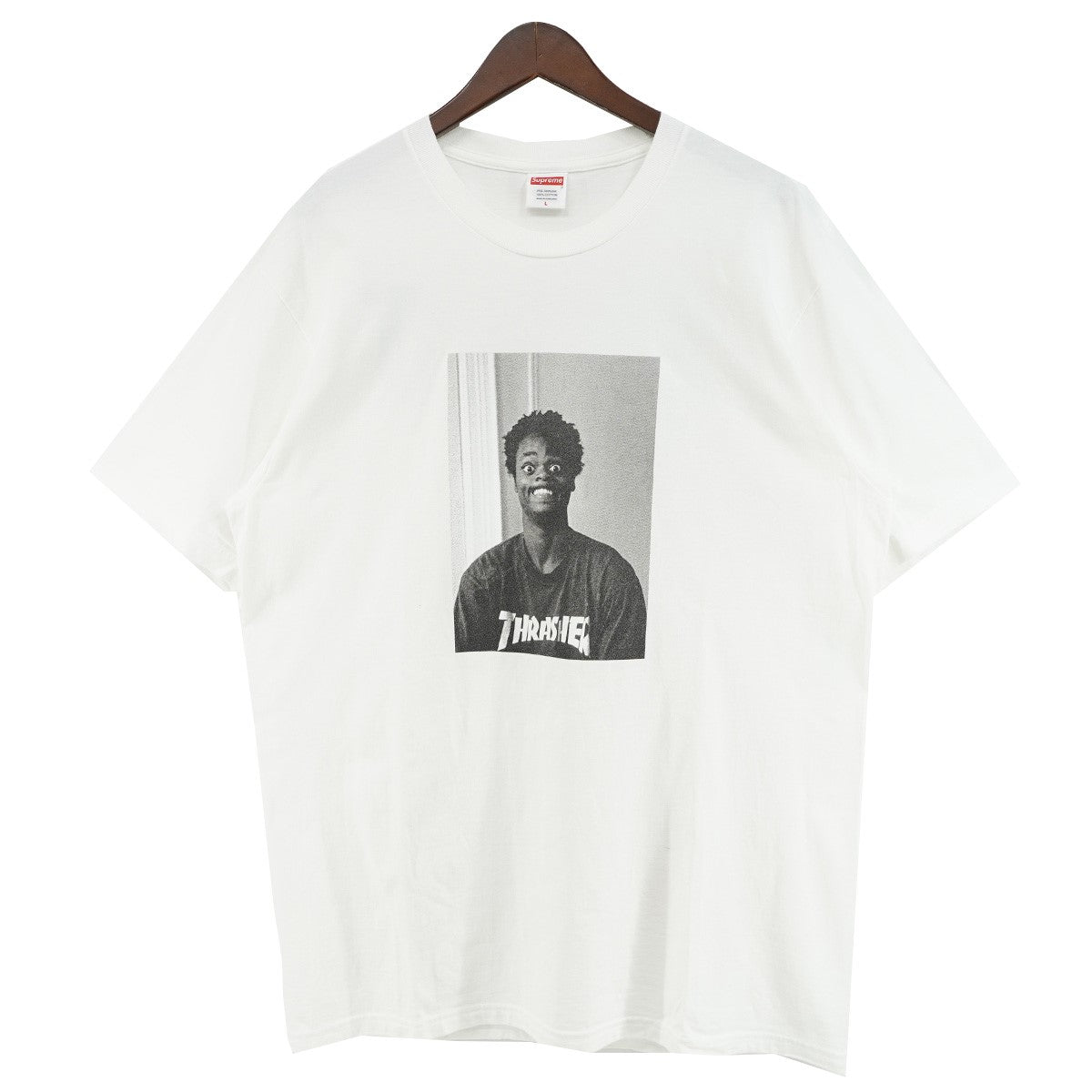 24AW Thrasher Harold Teeコラボ スラッシャー ハロルド・ハンター フォト リバース ロゴ 半袖 Tシャツ