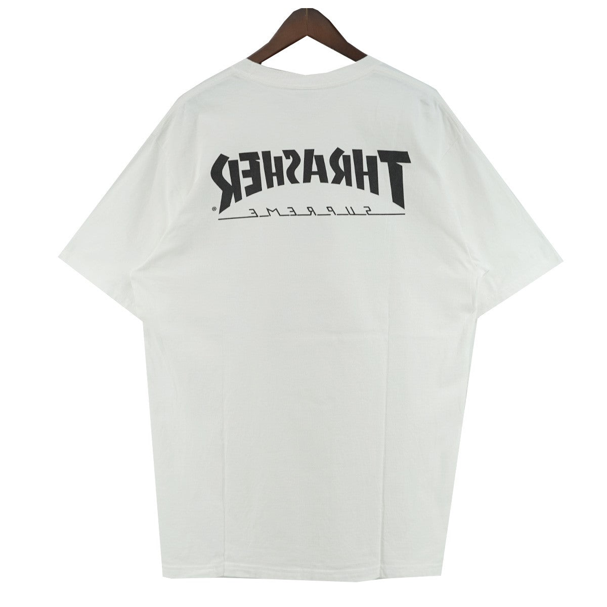 24AW Thrasher Harold Teeコラボ スラッシャー ハロルド・ハンター フォト リバース ロゴ 半袖 Tシャツ