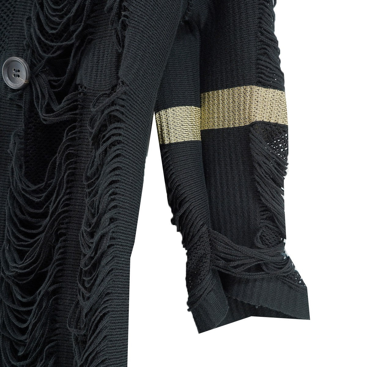 18AW A-POC INSIDEフリンジ ジャガード ニット ガウン コート