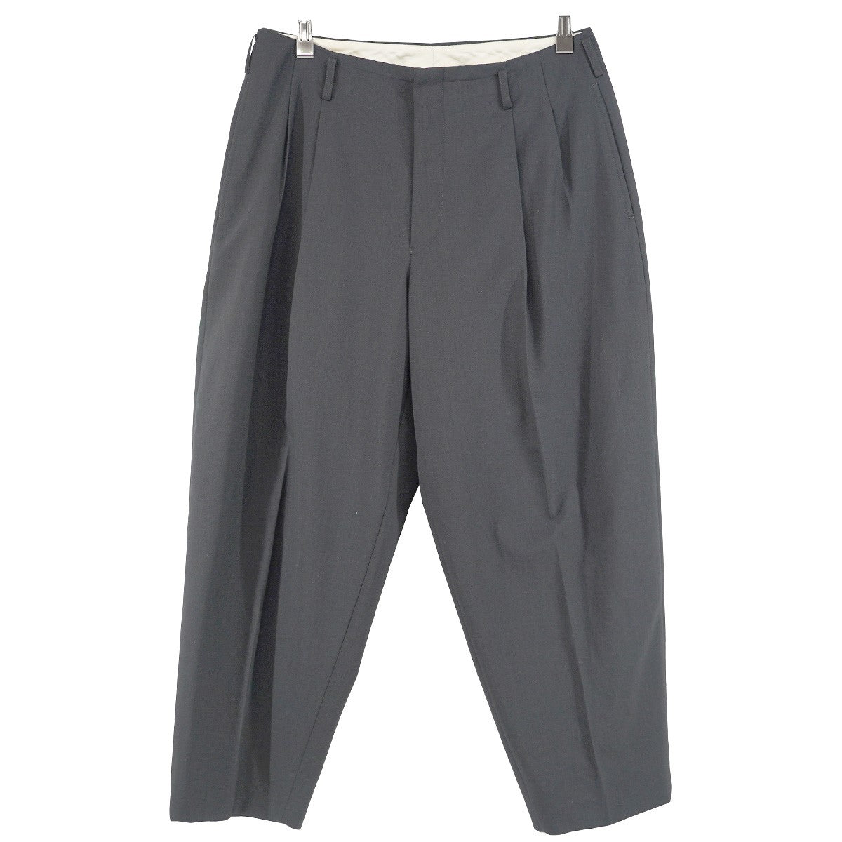 18AW ウール 2タック プリーツ ワイド スラックス パンツ