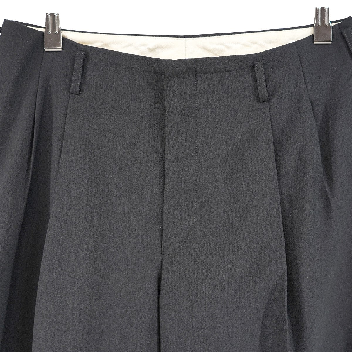 18AW ウール 2タック プリーツ ワイド スラックス パンツ