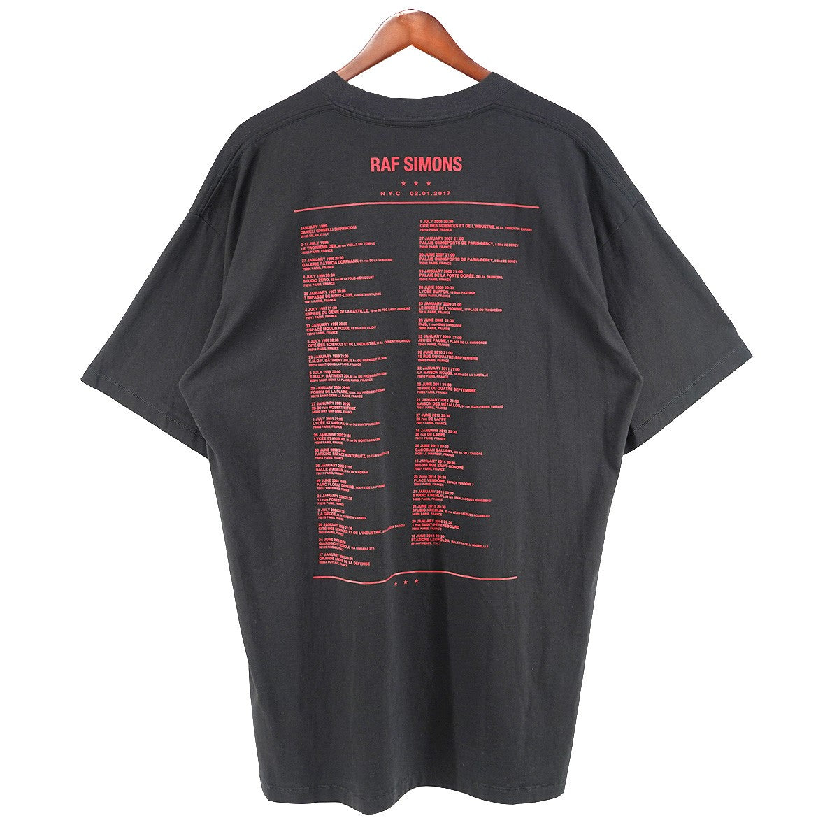 17AW TOUR T-SHIRTS AMERICAアメリカ オフィス住所 WEST 39 N．Y．C 10018 ツアーT オマージュ 半袖 Tシャツ