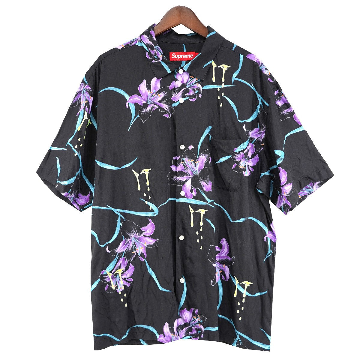 26SS AOI Lilies S／S Shirt葵産業 百合 グラフィティ IT ドリップ 刺繍 半袖 シャツ