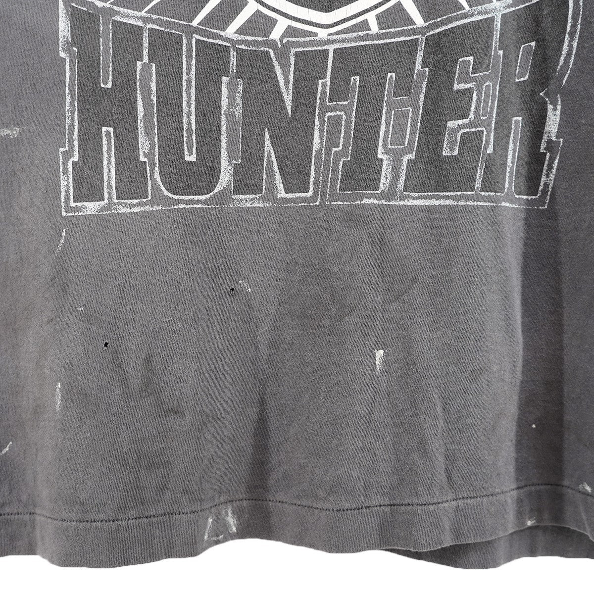 26SS×BOUNTY HUNTER BH SS T-SHIRT／SAINTY HUNTER コラボヴィンテージ加工 スカルくん ドクロ 666 オークランド・レイダース オマージュ ロゴ Tシャツ