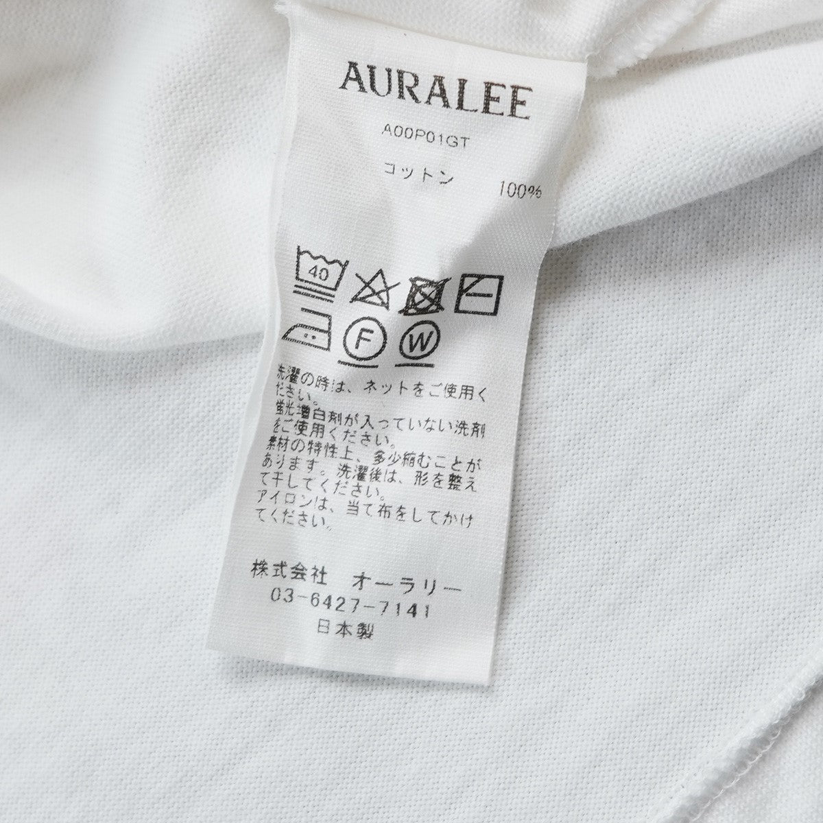 LUSTER PLAITING L／S TEEピマコットン プレーティング編み クルーネック 長袖 ロングスリーブ ロンT