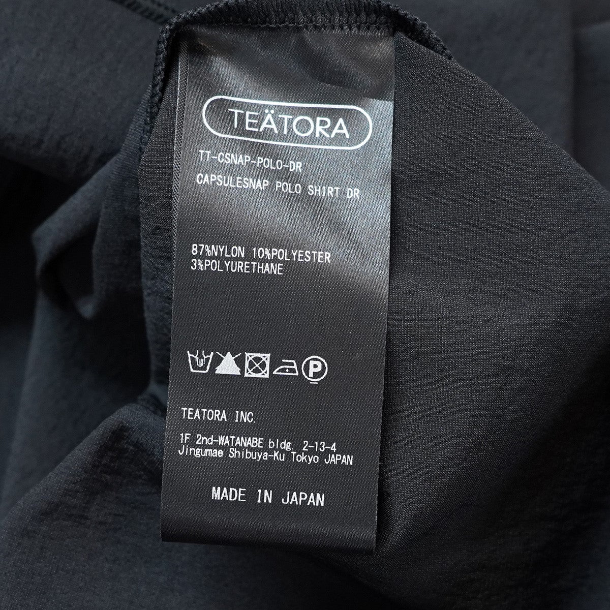 CAPSULESNAP POLO SHIRT DRドクトロイド DOCTOROID素材 接触冷感 通気速乾性 カプセルスナップボタン ポロシャツ