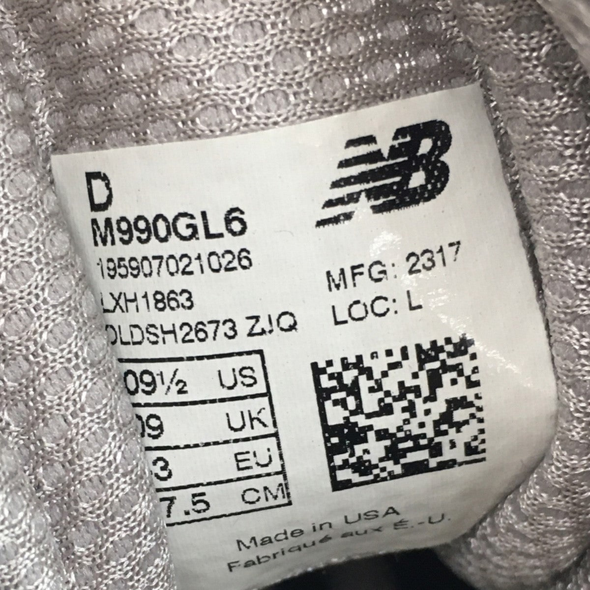 NEW BALANCE M990GL6 990V6 スニーカー シューズ 靴 古着・中古-10枚目のアイテム画像