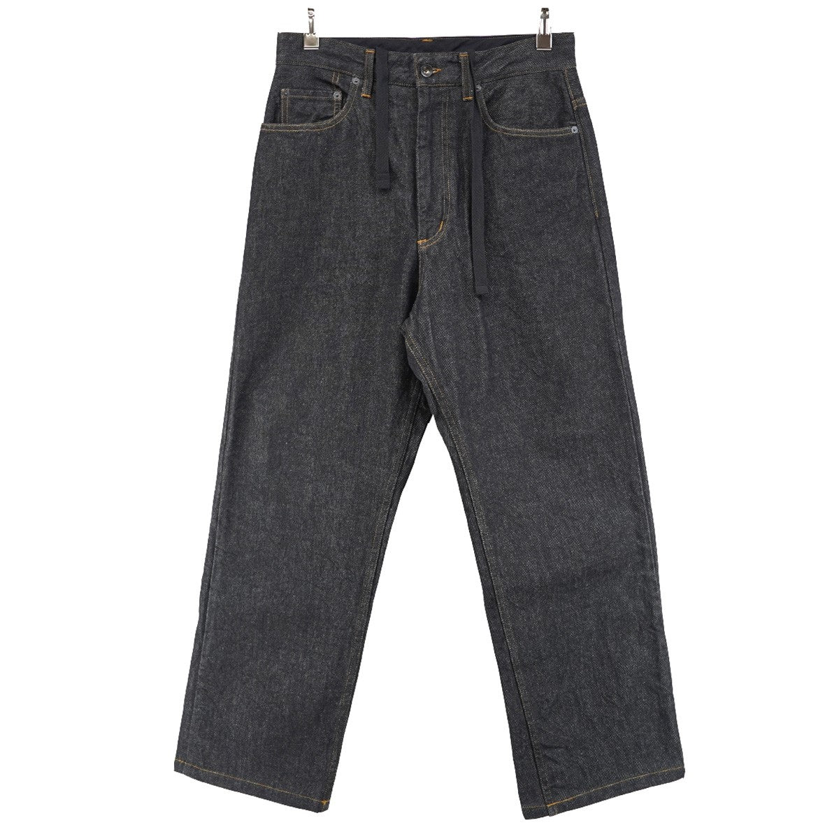 RF Jeans - 14oz Cone Denim 5ポケット ステッチワーク ドローコードリラックスフィット ワイド  ジーンズ デニム パンツ