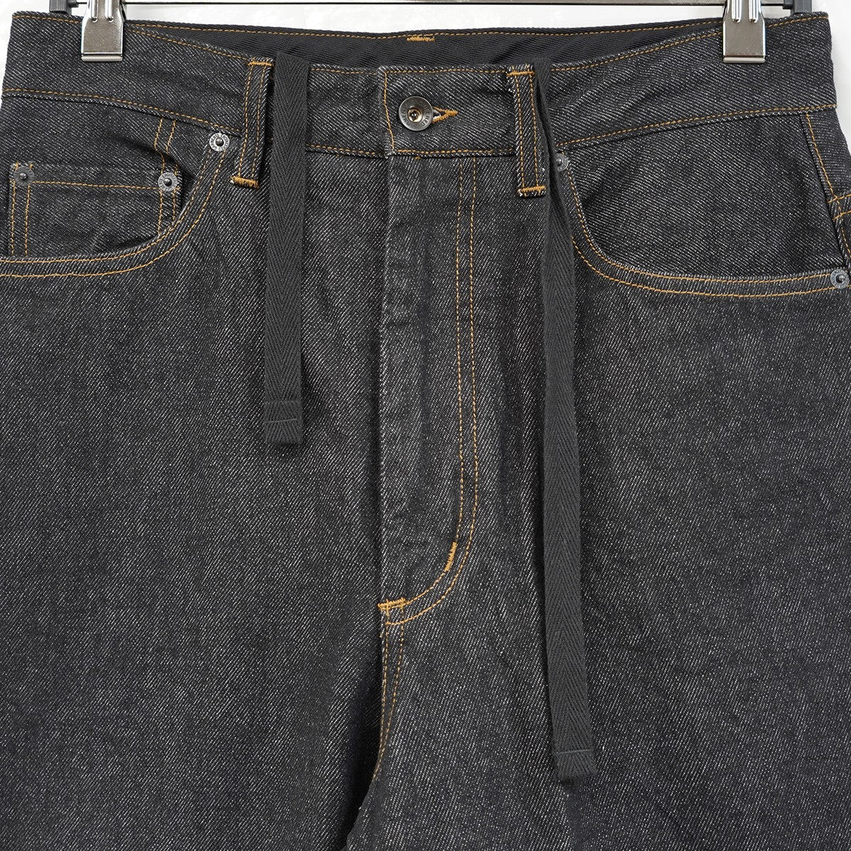 RF Jeans - 14oz Cone Denim 5ポケット ステッチワーク ドローコードリラックスフィット ワイド  ジーンズ デニム パンツ