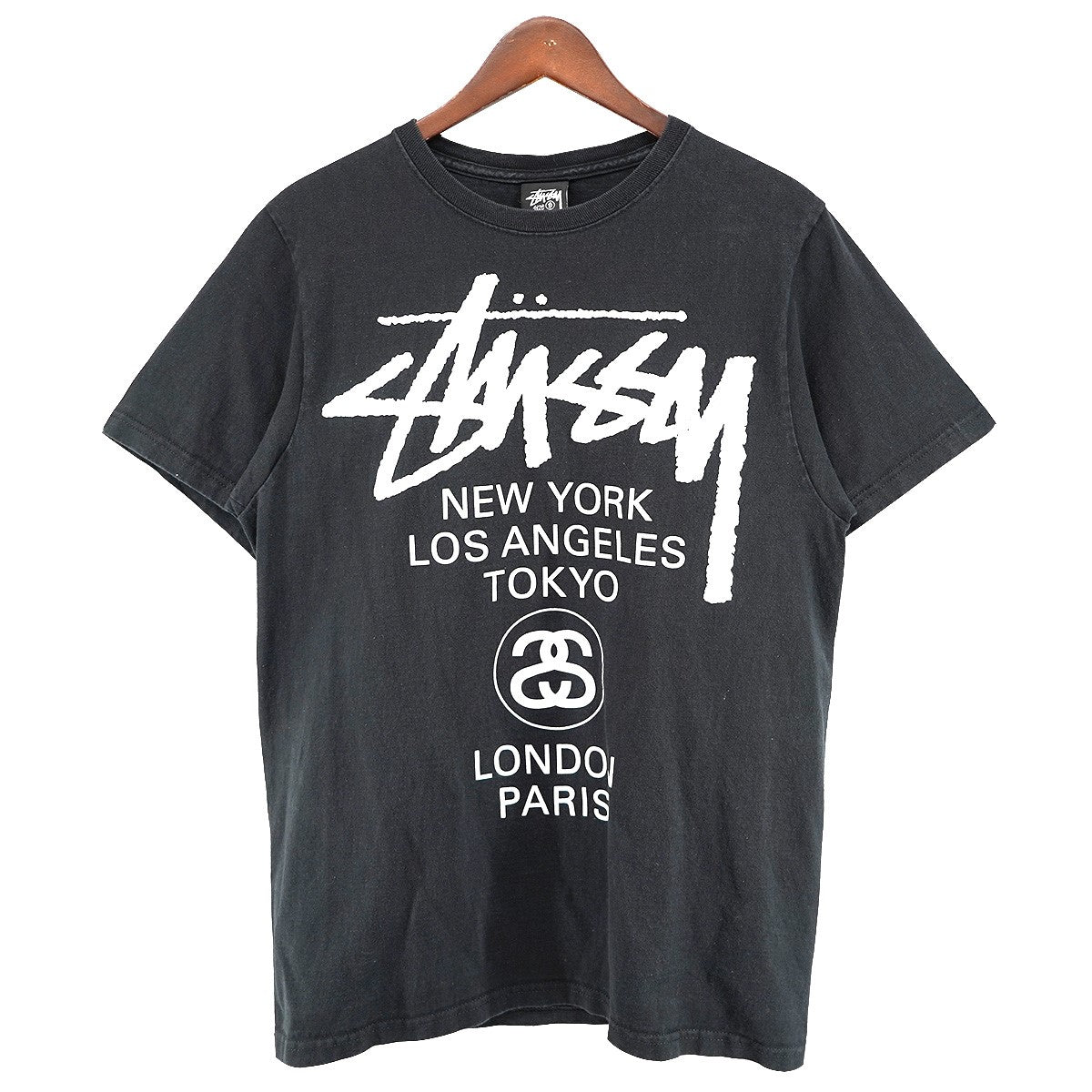 stussy 00年代後半?2010年代前半WORLD TOUR TEE ワールドツアー ロゴ Tシャツ 古着・中古-1枚目のアイテム画像