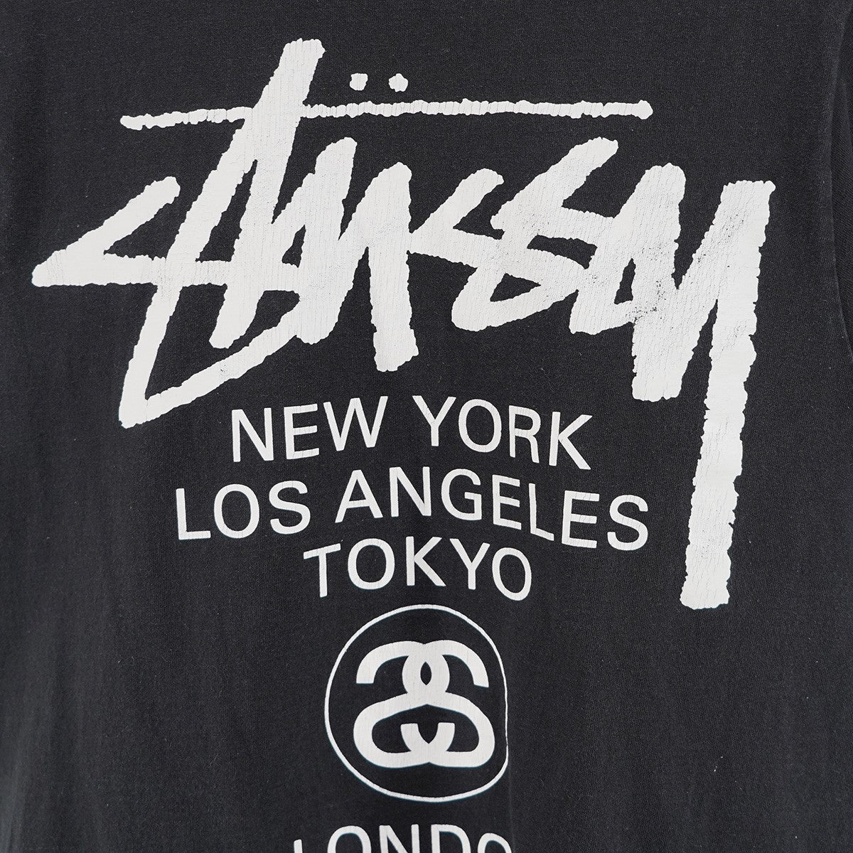 stussy 00年代後半?2010年代前半WORLD TOUR TEE ワールドツアー ロゴ Tシャツ 古着・中古-3枚目のアイテム画像
