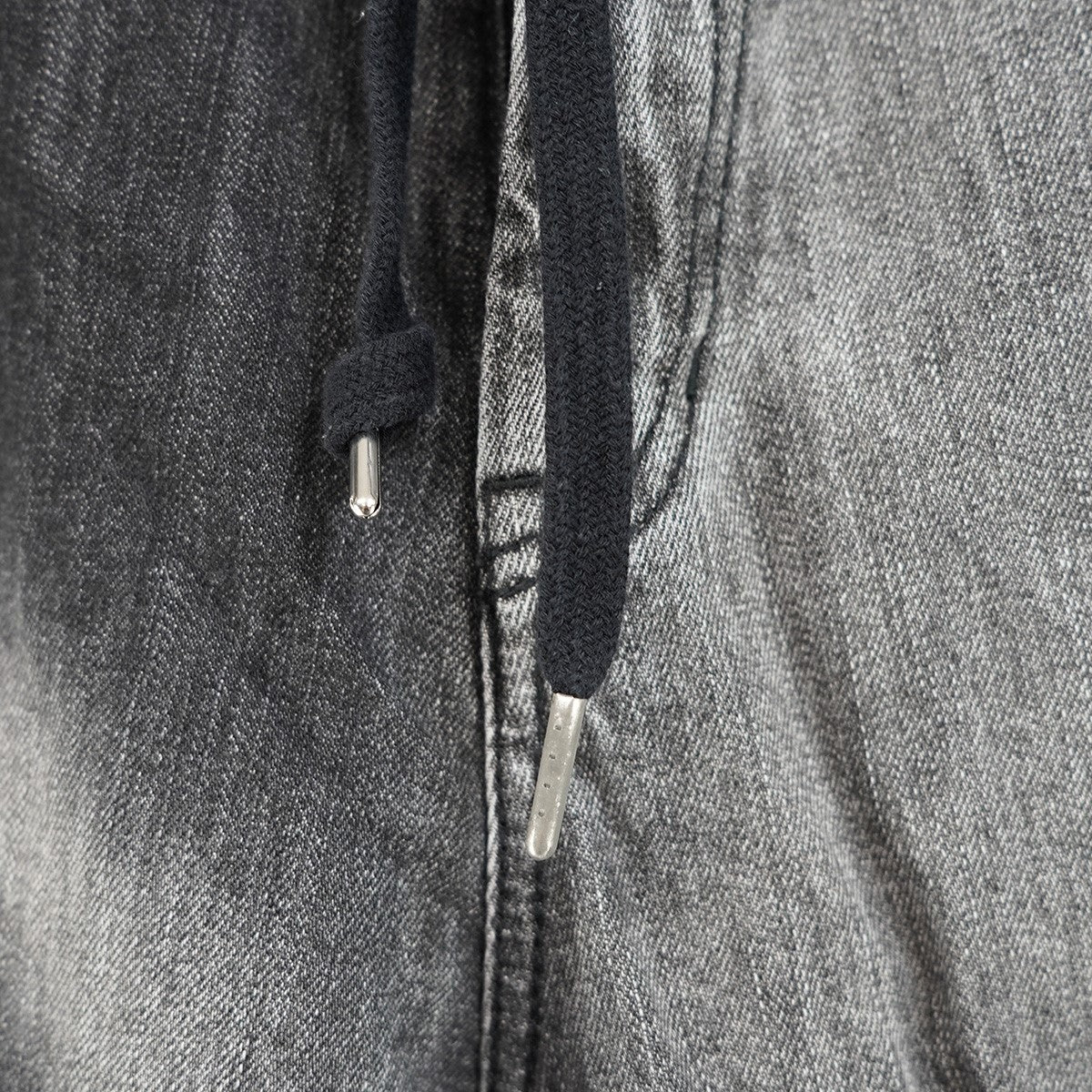 23AW Hyper Wide Denim Pants ツートーン・ブリーチ加工 経年加工 ドローコードドームリベット ハイパー ワイド バギー イージー ジーンズ デニム パンツ