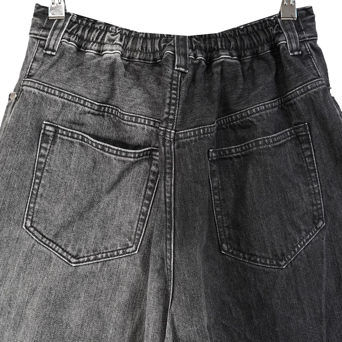 23AW Hyper Wide Denim Pants ツートーン・ブリーチ加工 経年加工 ドローコードドームリベット ハイパー ワイド バギー イージー ジーンズ デニム パンツ