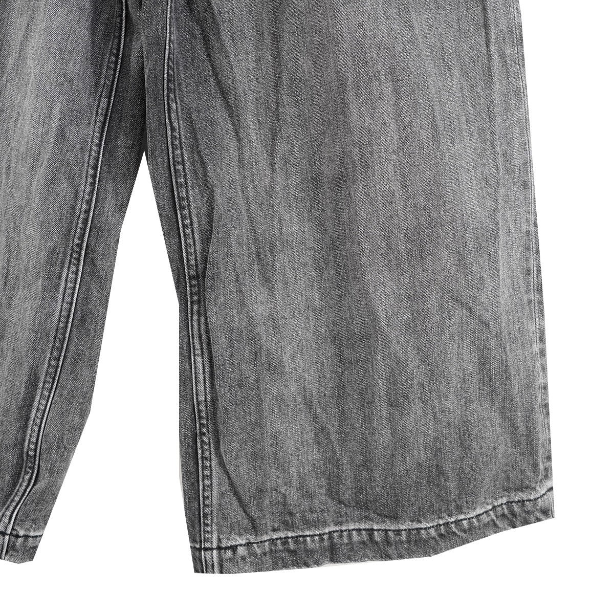 23AW Hyper Wide Denim Pants ツートーン・ブリーチ加工 経年加工 ドローコードドームリベット ハイパー ワイド バギー イージー ジーンズ デニム パンツ