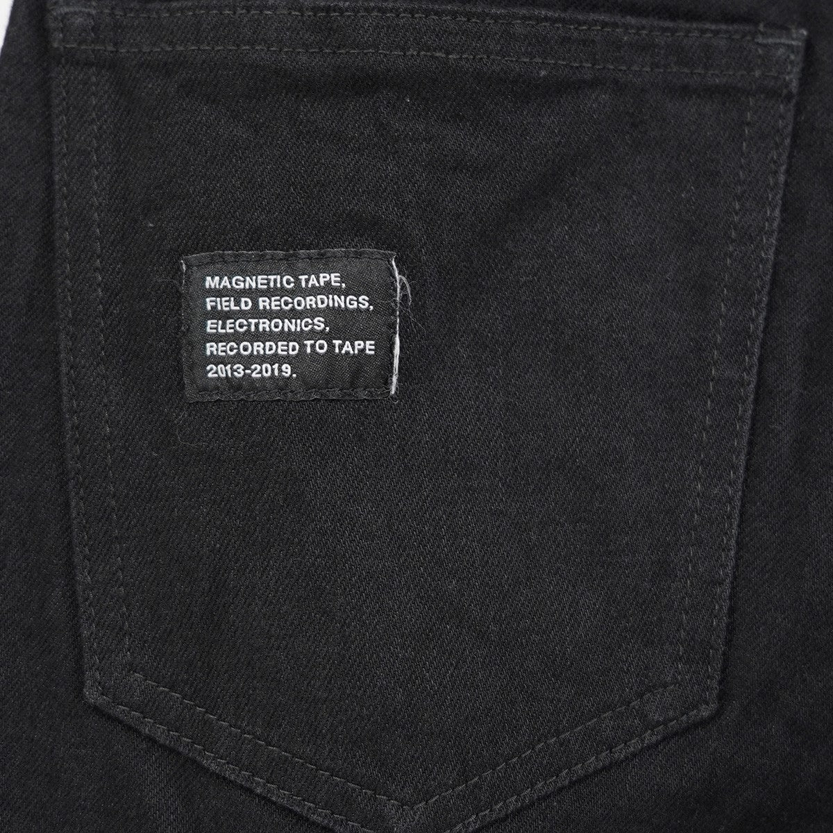 Stretch Denim Skinny Pants11．5oz メッセージ パッチ 立体切替 タイト スキニー ジーンズ デニム パンツ