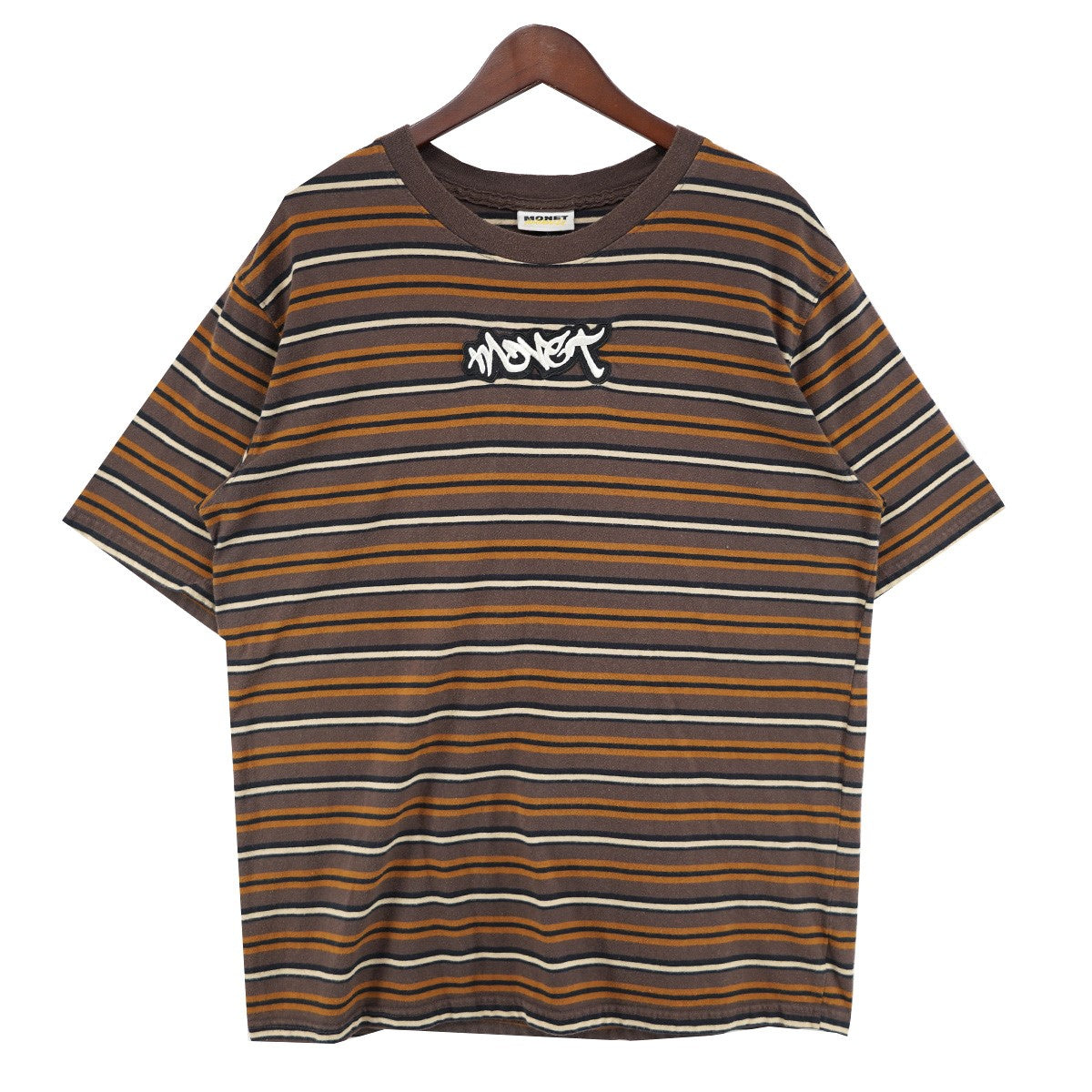 Monet Skateboards Monet Skateboards Railway Stripe T-Shirtロゴ ボーダー Tシャツ 古着・中古-1枚目のアイテム画像