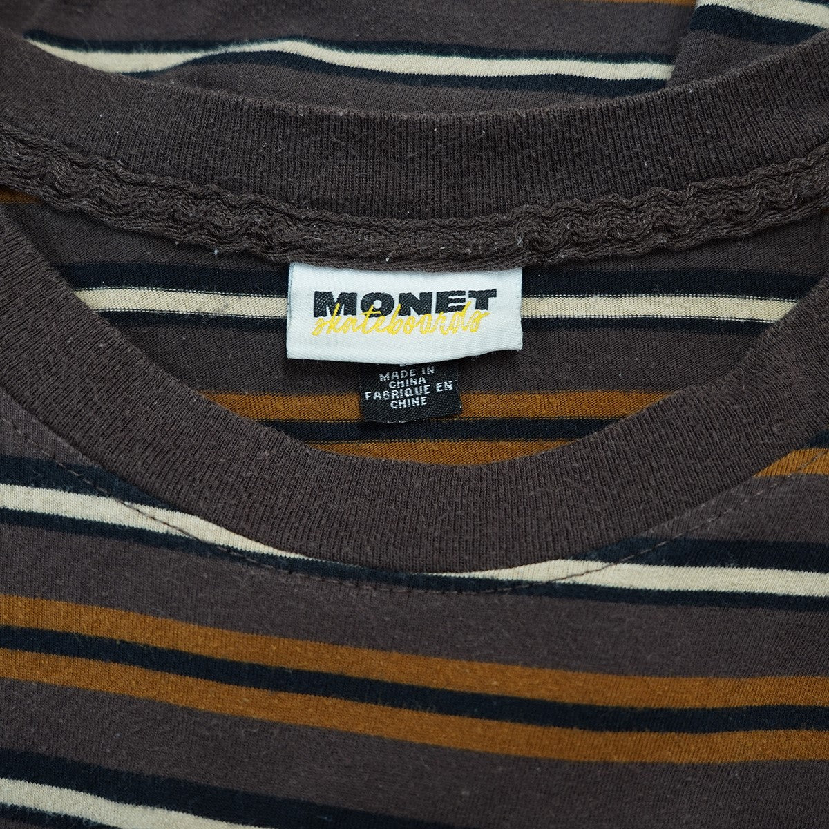 Monet Skateboards Monet Skateboards Railway Stripe T-Shirtロゴ ボーダー Tシャツ 古着・中古-5枚目のアイテム画像