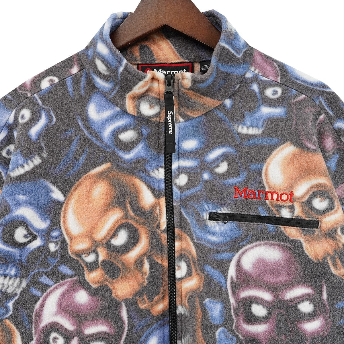 25AW Marmot Fleece Jacket Skull Pileロゴ マーモット フリースジャケット
